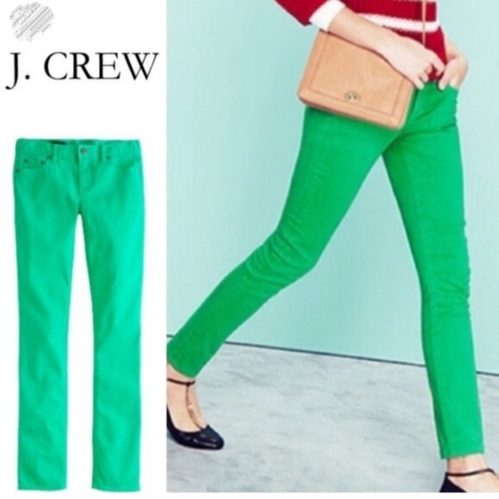 JCrew Bright Green Size 29 Matchstick Jeans Pants - Picture 2 of 9
